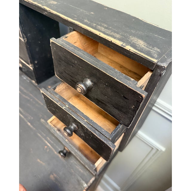 Small Antique Black Tiered Desk, 1890s For Sale - Image 15 of 15