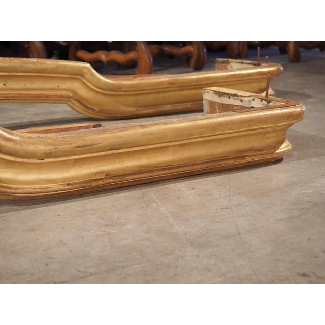 Wood Circa 1850 Long Antique French Giltwood Valances or “Cantonnieres”- a Pair For Sale - Image 7 of 13
