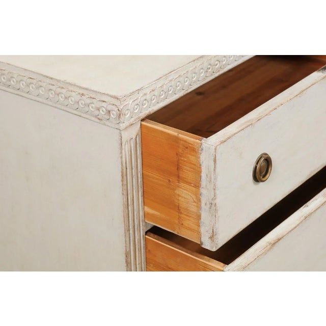1865 Swedish Neoclassical Style Painted 3-Drawer Chest For Sale - Image 12 of 13