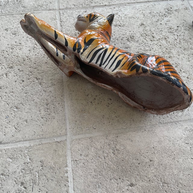 Large Vintage Tiger Ceramic From Italy For Sale - Image 12 of 12