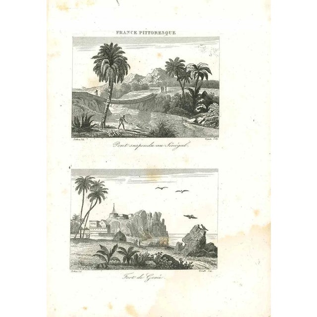 Views of Senegal is an original lithograph artwork realized by an Anonymous engraver of the 19th century. Printed in the...