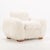 American Pair of Oversized Off-White Faux Goatskin Chairs For Sale - Image 3 of 7