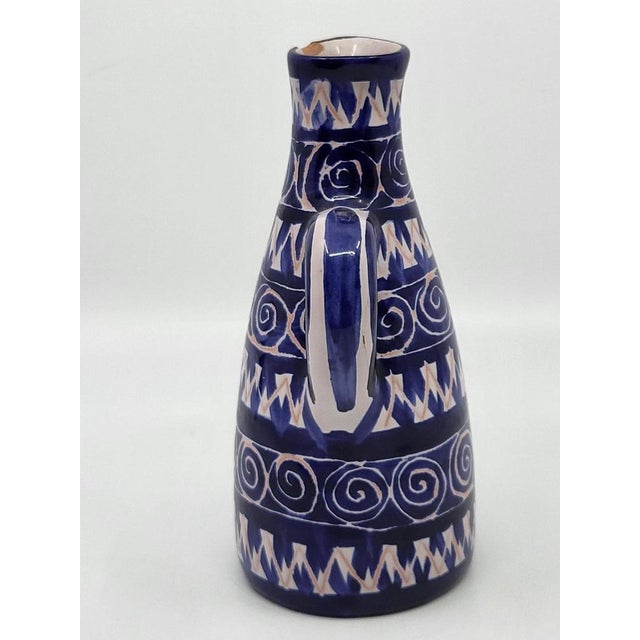 Magnificent vintage ceramic vinegar bottle/crusher signed Robert Picault (1919-2000) in Vallauris. The imposing hand-...