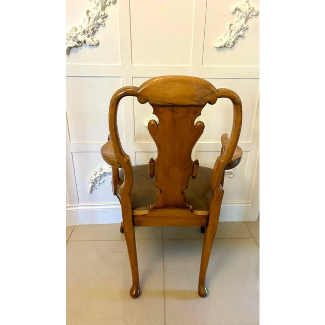 Antique Victorian Carved Walnut Desk Chairs, 1880s, Set of 2 For Sale - Image 3 of 14