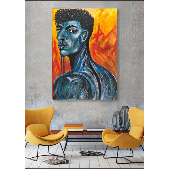 Blue Natalia Vypritskaia, Vidi, 2026, Acrylic on Canvas For Sale - Image 8 of 10