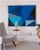 Dreamscape Series No. 03, Various Shades of Blues, Size 36"x1.5"x48" Stretched Canvas, Extra Large Art Print The...