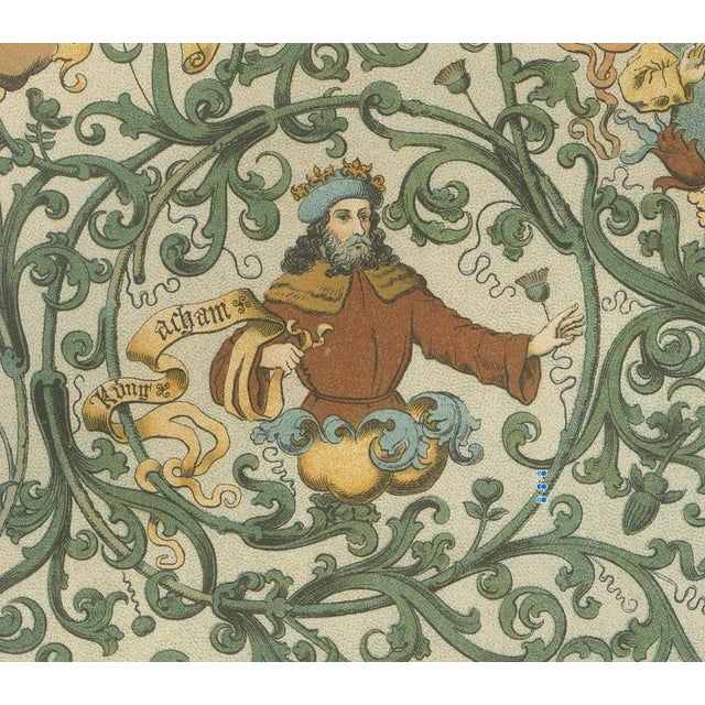 Paper Jul. Hoffmann, 19th Century Gothic Illuminated Ornament Prints, 1887, Paper, Set of 2 For Sale - Image 7 of 10