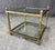 Hollywood Regency Late 20th Century Petite Metal and Glass Side Table With Paw Feet For Sale - Image 3 of 8