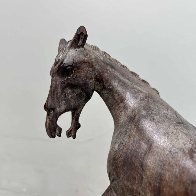 Antique Wooden Horse Decoration, Japan, 1920s For Sale - Image 6 of 15