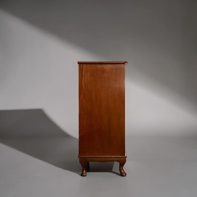 Danish Bow-Front Chest of Drawers, 1940s For Sale - Image 5 of 11
