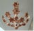 Mid-Century Italian Vintage Porcelain & Amber Brown Murano Glass Floral Chandelier Bring warmth and artisanal Italian...