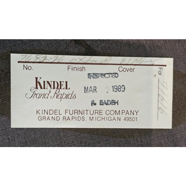 1980s Set of 6 Kindel Master Works Collection Mahogany Federal Shield Back Chairs For Sale - Image 14 of 14