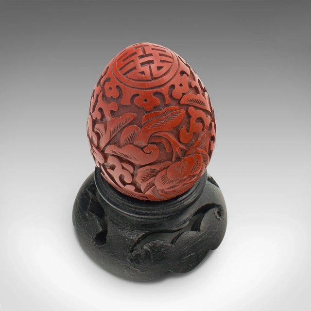 Red 1970s Small Vintage Decorative Egg For Sale - Image 8 of 11