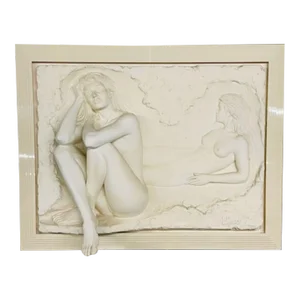 Bill Mack 3d Figural Wall Sculpture, "Reflection", Monumental in Size, Nude