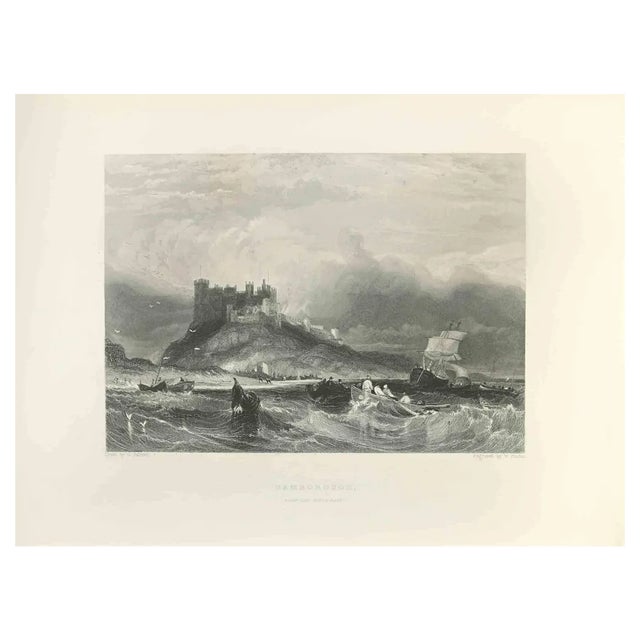 Edward Frencis Finden, Bamborough, Engraving, 1845 For Sale