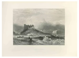 Edward Frencis Finden, Bamborough, Engraving, 1845