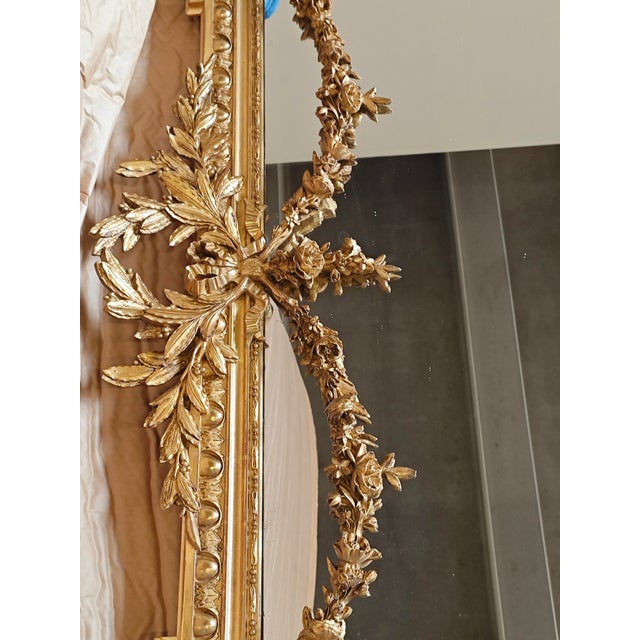 Antique oLuis XVI Swiss Castle Mirror For Sale - Image 13 of 18