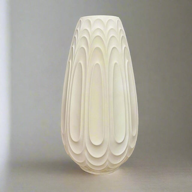 White Heinrich Bisque Porcelain Vase Germany 1960 For Sale - Image 8 of 18