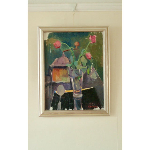 Mid-Century Modern Bengt Crantz, Vase, 1960s, Oil on Canvas For Sale - Image 3 of 11