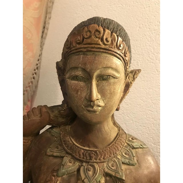 19th C. Folk Art Brown Wood Sculpture For Sale - Image 6 of 12