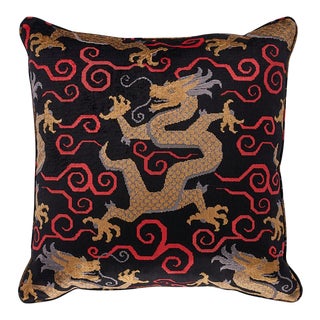 Schumacher Bixi Velvet 22" Pillow in Sapphire For Sale