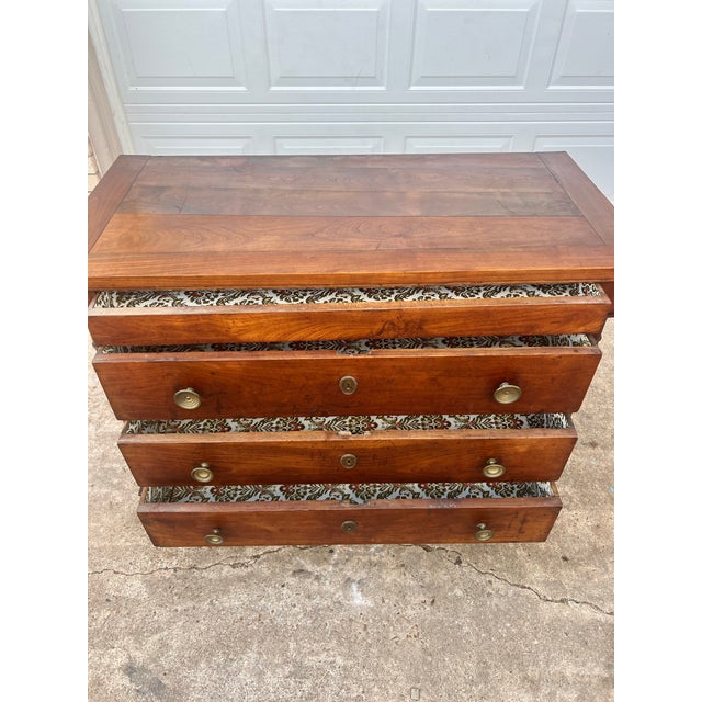 Wood French 19th Century Empire Solid Walnut Chest of Drawers / Commode For Sale - Image 7 of 12