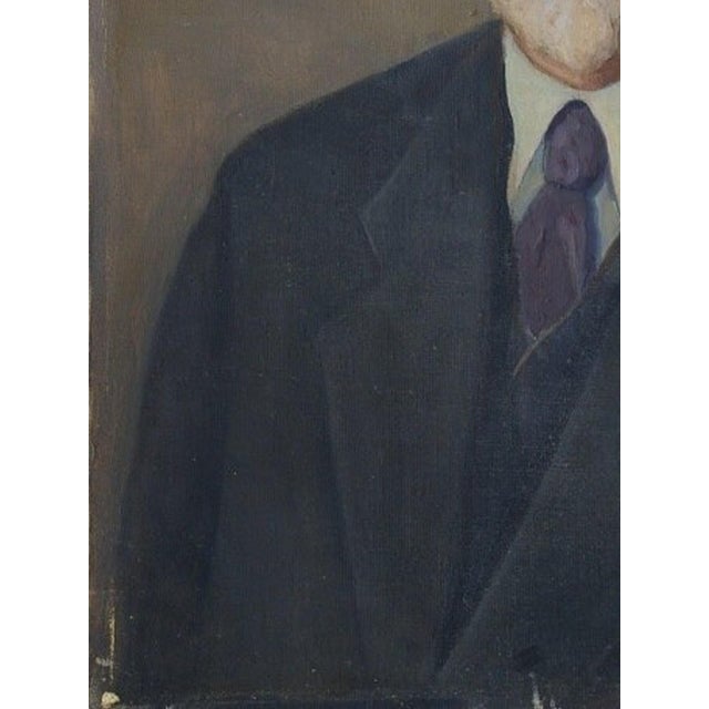 1970s Original Oil Painting, Ukrainian Artist Weinreb, Male Portrait, Soviet Art 80-60 For Sale - Image 5 of 6
