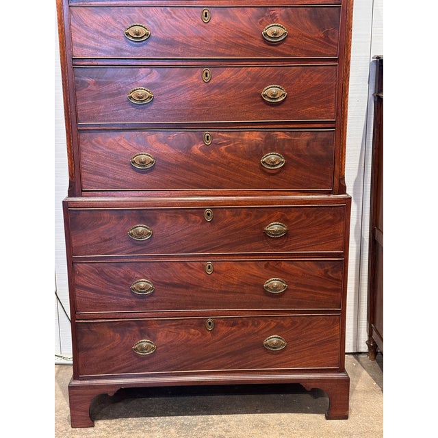Late 18th Century George III Inlaid Mahogany Chest For Sale - Image 12 of 12
