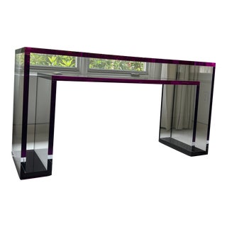 Alexandra Von Furstenberg Acrylic Console For Sale