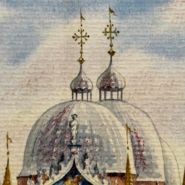 Original Watercolor Painting Venice Carnival St. Mark’s Square Italy For Sale In Tampa - Image 6 of 12