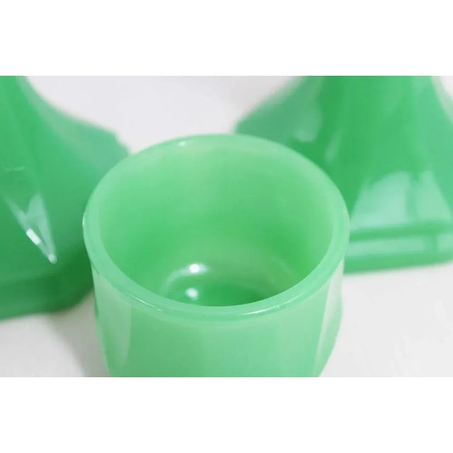 Art Deco Opalescent Glass Candleholders, Set of 2 For Sale - Image 10 of 12