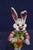 Folk Art 1950s Hand-Painted Folk Art Rabbit Figure With Carrot For Sale - Image 3 of 13