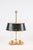 Brass Bouillotte Table Lamp with Green Tole Shade, 1950s For Sale - Image 17 of 18