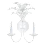 Meg Braff for Wildwood Royal Palm Sconce, White For Sale