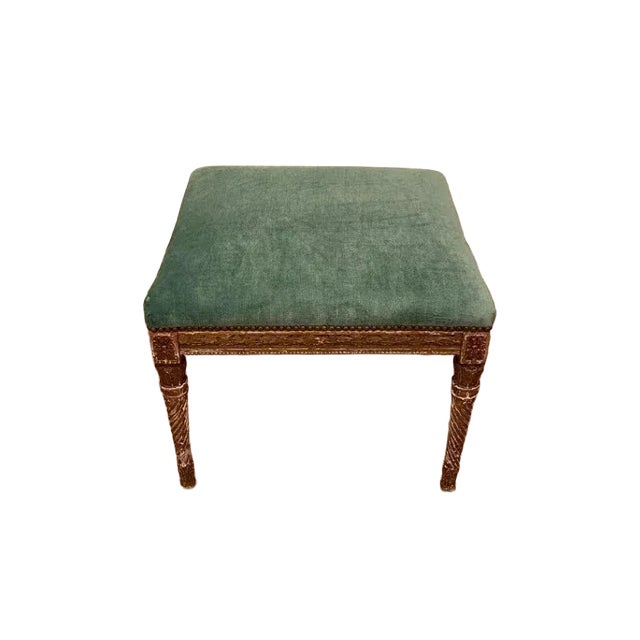 Antique French Square Stool For Sale - Image 9 of 9