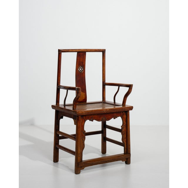 19th Century France Ming Brown Wood Lounge Chair For Sale - Image 9 of 11