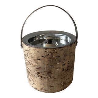 Vintage Kim Seybert Cork Ice Bucket For Sale