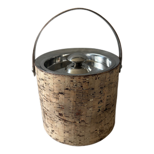 Vintage Kim Seybert Cork Ice Bucket