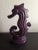 1960s Purple Ceramic Seahorse Figurine For Sale - Image 4 of 5
