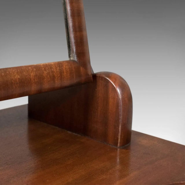 Mid 19th Century 1860s Victorian Large Mahogany Platform Mirror For Sale - Image 5 of 8