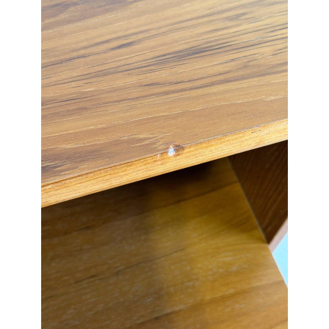 Brown Teak Nightstands Set of 2 With Single Drawer and Open Shelf Danish Mid-Century Modern 1970s For Sale - Image 8 of 10