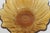 1970s Indiana Glass Co Amber Carnival Glass Sunflower Bowl Scalloped Petal Rim 5017b For Sale - Image 5 of 11