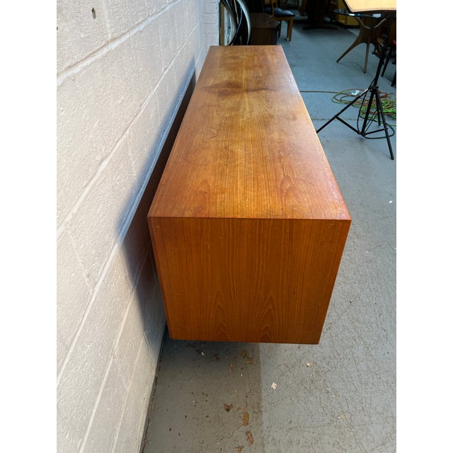 Mid-Century Modern Teak Credenza W/ Tambour Doors For Sale - Image 9 of 18