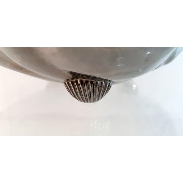 1970s Large Vintage Ceramic Clam Shell Bowl from San Marco For Sale - Image 5 of 9