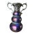 Art Nouveau Bohemian Jugendstil Silver Inclusions Glass Vase For Sale