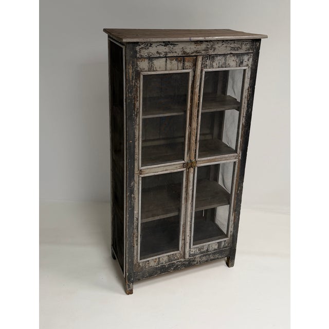 This original provincial cabinet was crafted in France in the late 1800s as a "garde manger" for storing food prior to...