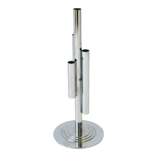 Art Deco Period Tubular Chrome Sculpture by Ruth and William Gerth for Chase For Sale