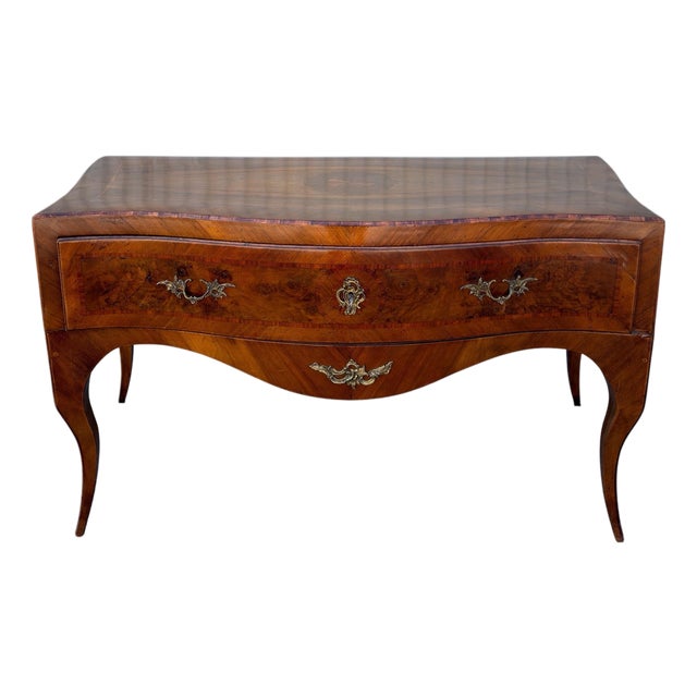 Antique 18th C Lombardy Italian Inlaid Low Chest or Sideboard For Sale