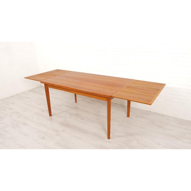 Vintage Extendable Teak Dining Table For Sale - Image 11 of 18