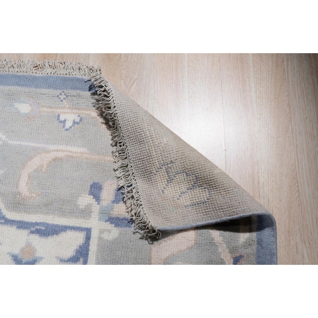 Textile 8x10 Soft Color Persian Heriz Tribal Design Stylish Trendy Hand Knotted Wool Rug For Sale - Image 7 of 8